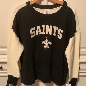 NWT Teens NFL Junior size  XL  Saints pullover black and white